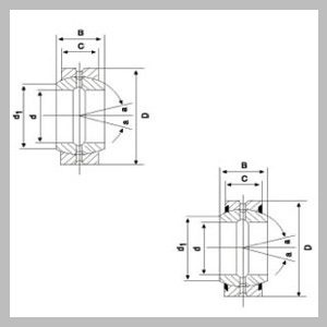 Spherical Plain Radial Bearings with Fitting Crack, Two Seals and Fitting Crack, Fitting Groove